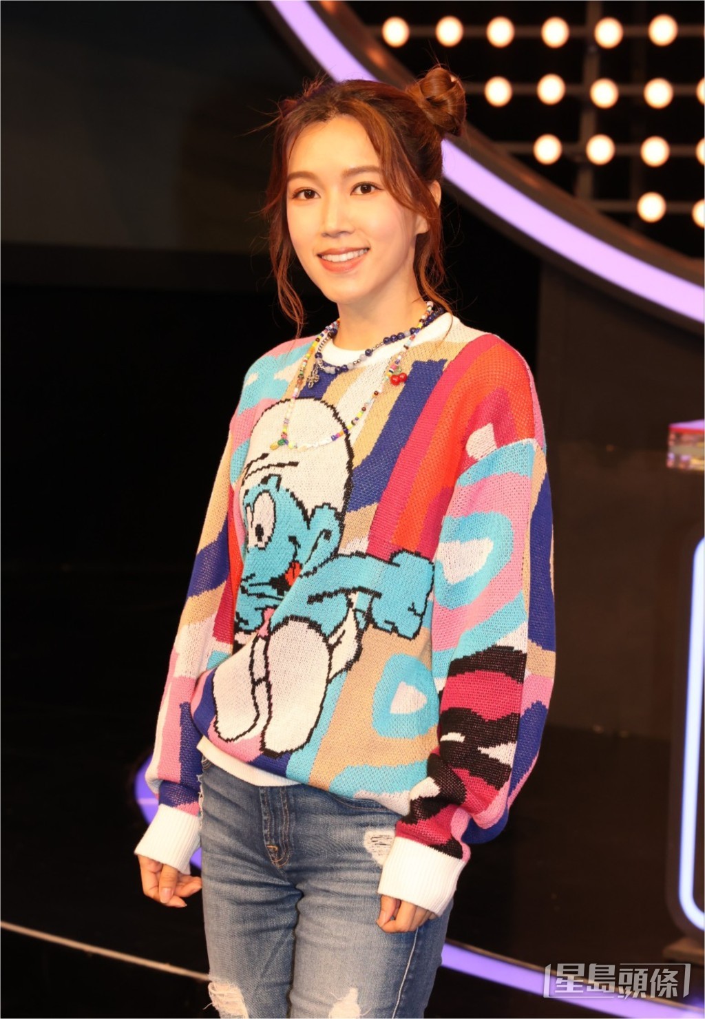 傅嘉莉今日為《思家大戰》錄影。 傅嘉莉今日為《思家大戰》錄影。
