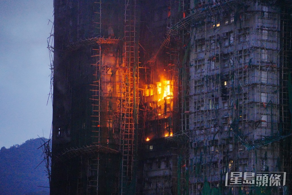 入夜有部份單位復燃。