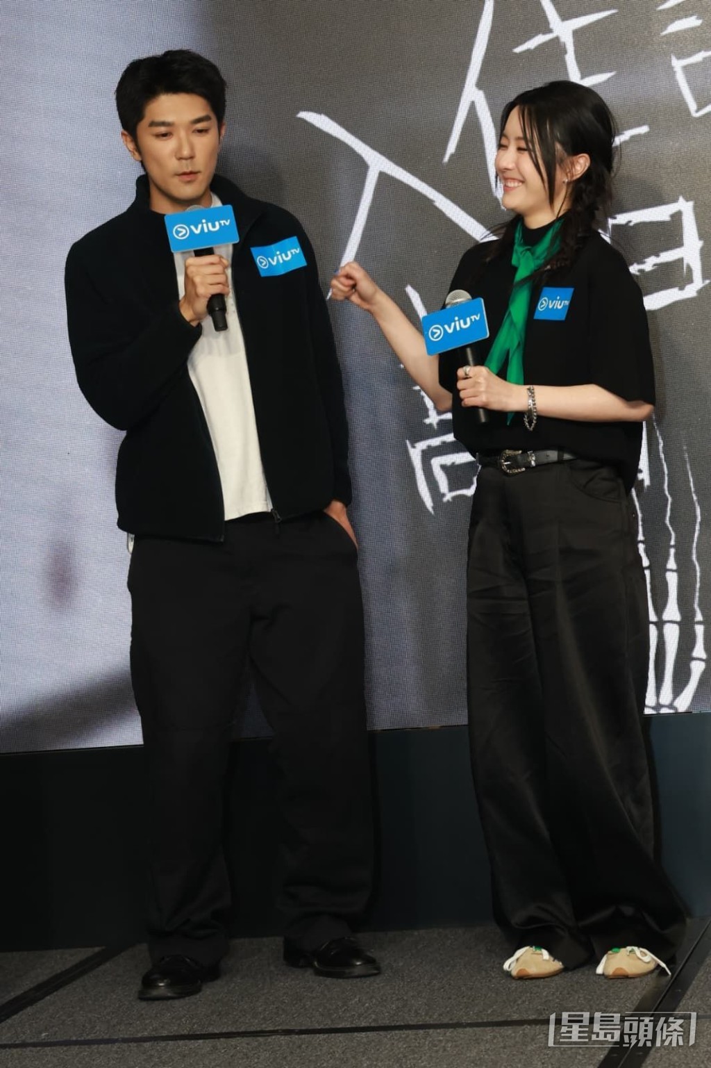 每次拍攝,莫竣名、林千渟總有啲位心慌。 每次拍攝,莫竣名、林千渟總有啲位心慌。