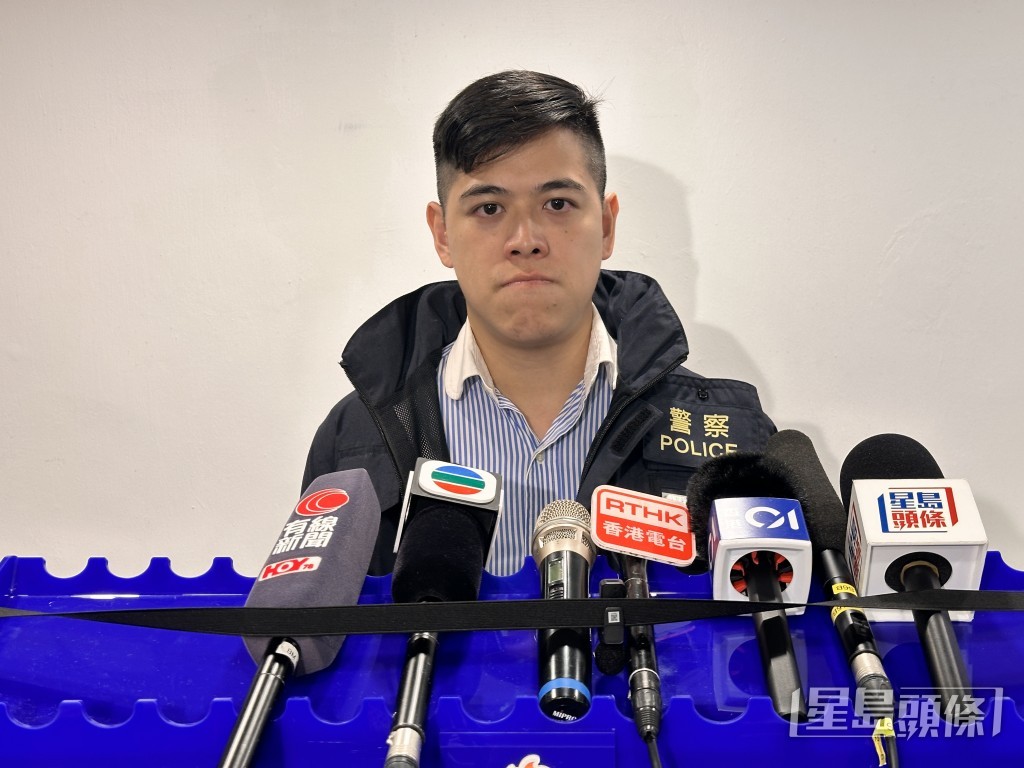 警方東區警區刑事調查第二隊高級督察霍立苡講述案情。 警方東區警區刑事調查第二隊高級督察霍立苡講述案情。