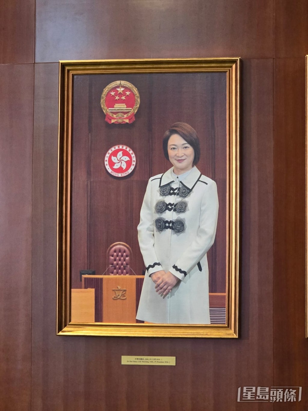 李慧琼畫像登陸立法會「綠地毯」 一細節與歷任大主席不同︱Kelly Online