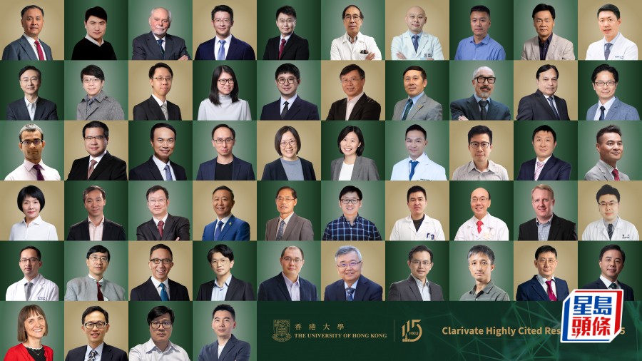 港大有54名學者入選2025年度「最廣獲徵引研究人員」。港大提供