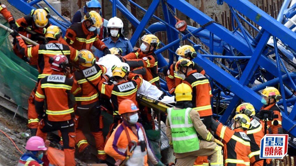 安達臣道建築地盤塌天秤事故，導致3名員工不治及6名員工受傷。資料圖片