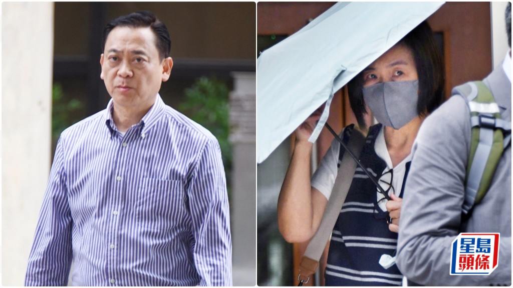 兩被告左起江祥發與張若蘭。資料圖片