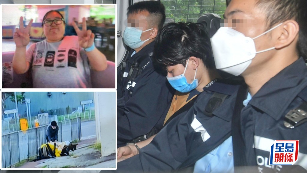 被告吳家聲（低頭藍口罩）誤殺葉芷清（小圖上），下月判刑。資料圖片