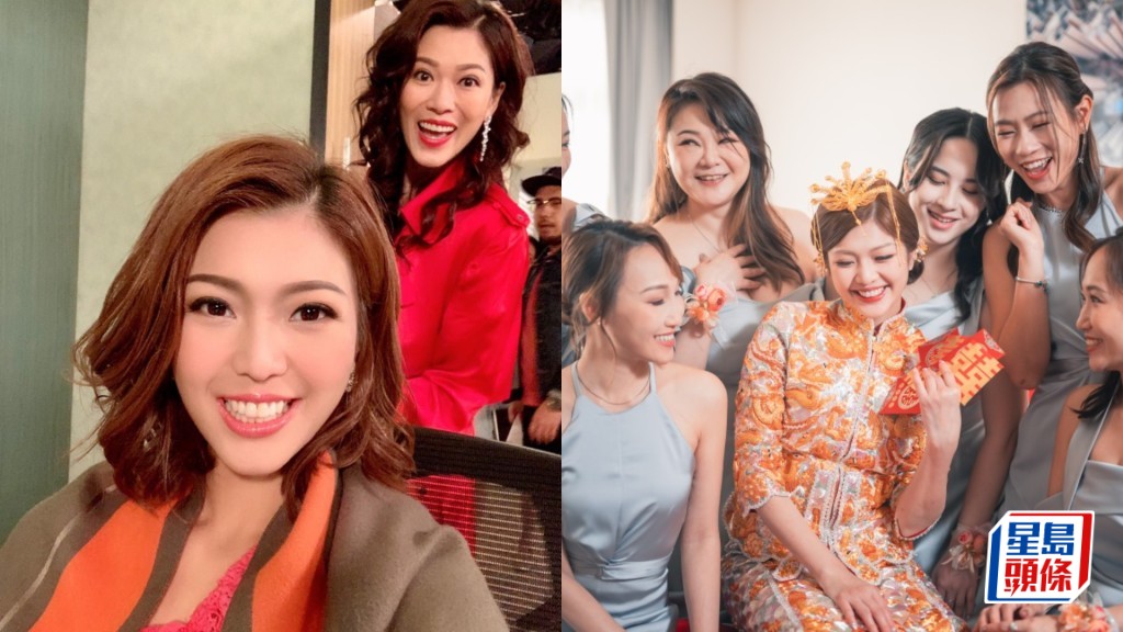 賈名媛結婚｜邱芷微出嫁TVB軍團到賀 「大小姐」林淑敏黑裙貴氣現身預約百日宴