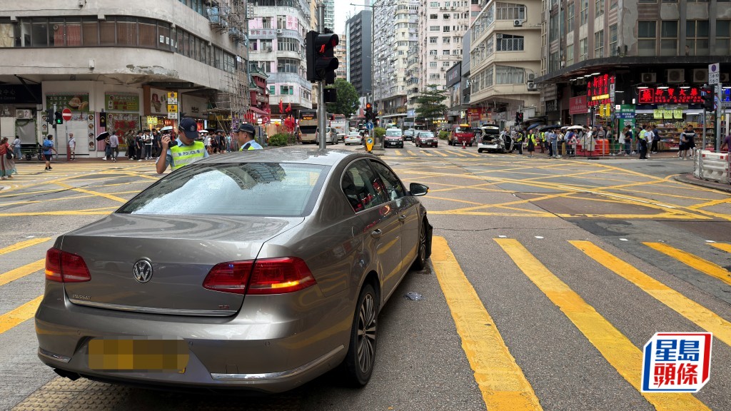 案發日佐敦道近上海街交界發生5車相撞意外，涉事私家車司機事後被控狂亂駕駛致多人傷及販毒罪。資料圖片