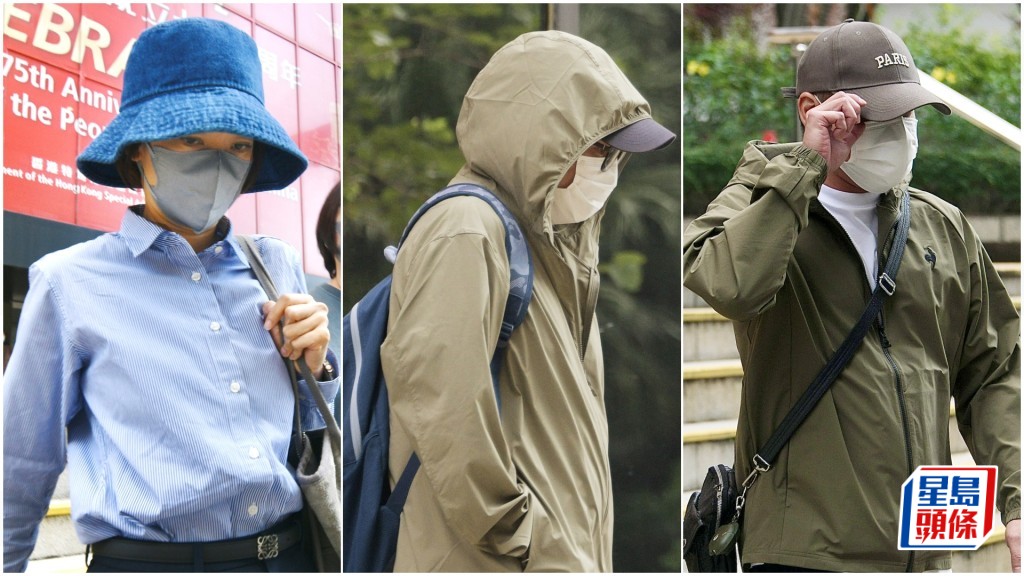 3名被告左起吳凱瑩、林志華及梁耀祖選擇不自辯,案件押後明年2月結案陳詞。資料圖片
