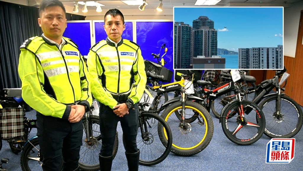 警方首次用無人機打擊非法駕駛電動單車。楊偉亨攝