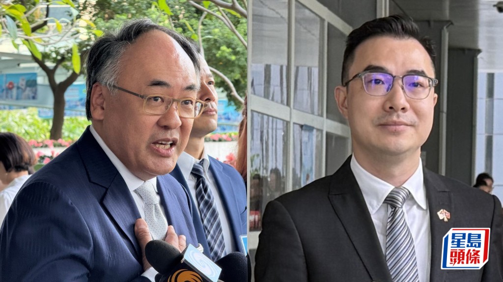 江志恒出戰飲食界(左),民建聯張琪騰(右)。