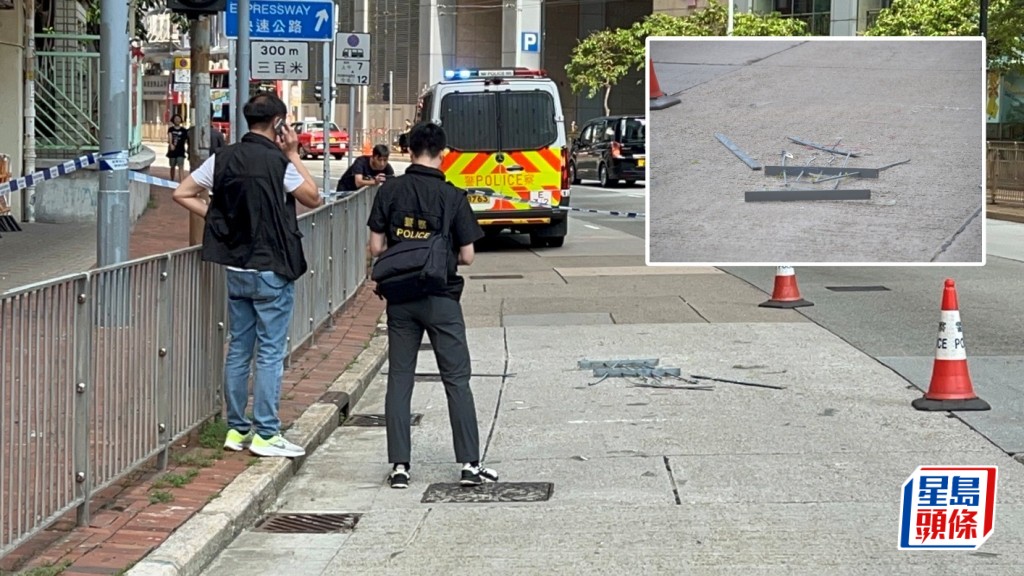 北角單位墮窗框跌落行車線 警封路調查 幸無傷亡