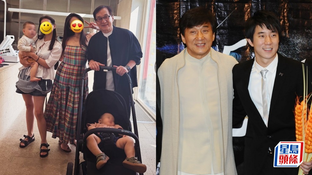 成龍忽然推BB車惹享天倫揣測？兒子房祖名疑戴婚戒現身  功夫巨星傳秘密娶新抱