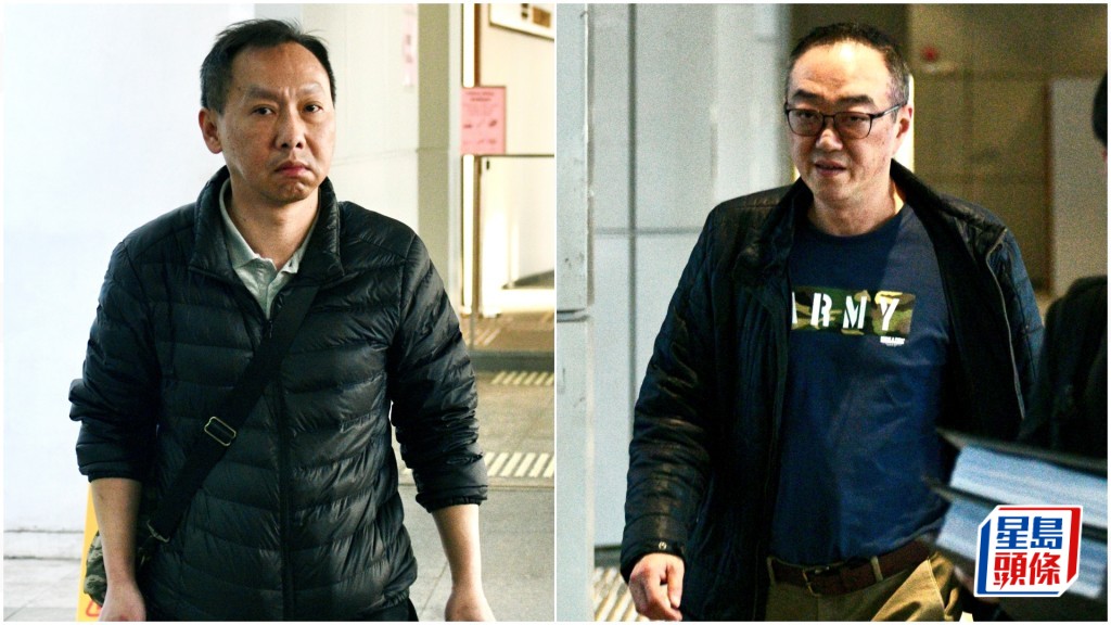 兩被告左起伍超光及鄭德起。盧江球攝