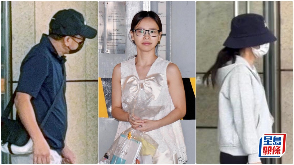 左起侯華建、李敏及鍾素芬3人續保釋候訊。資料圖片