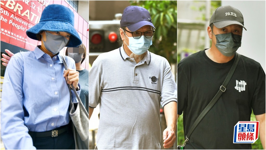 被告左起吳凱瑩、林志華和梁耀祖全部獲裁定罪脫。資料圖片