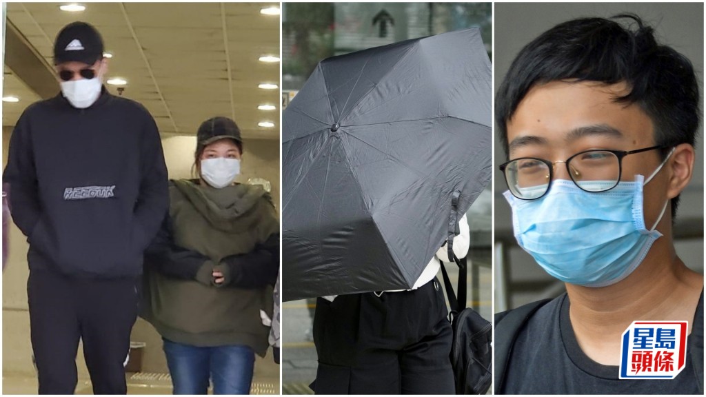 被告左起劉文全、林芷塋、盧嘉欣與雷藝佳。資料圖片