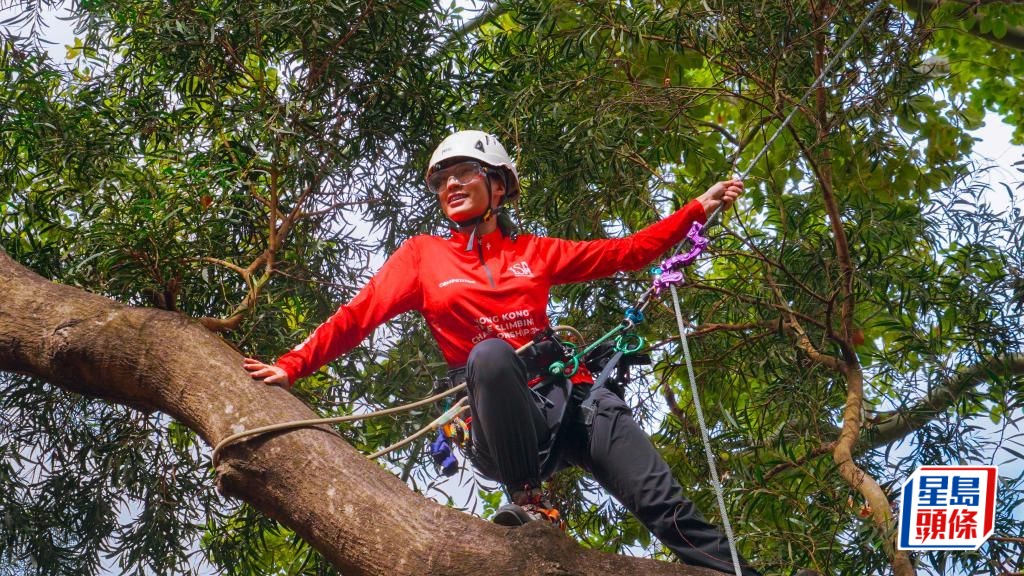 注册攀树师李绮璇在泛亚太平洋区攀树锦标赛2026的初赛中，夺得空中拯救项目第3名。