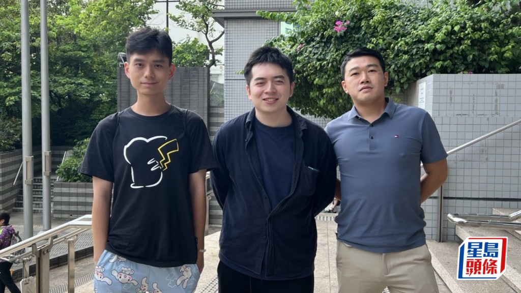 左起被告葉嘉健、曾維誠和袁子健。房伊媚攝