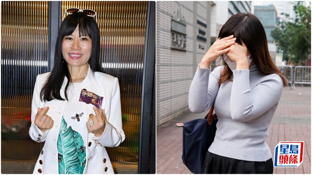 七仙羽（趙玲，左）今日繼續無現身法庭，右為申請人郭倩怡。資料圖片／何家豪攝