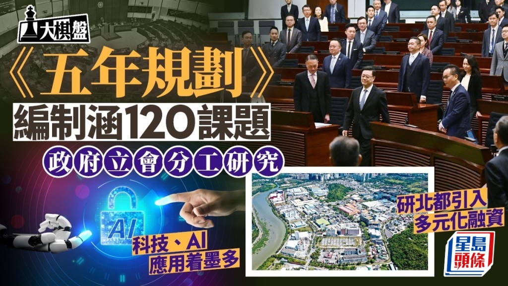 大棋盤︱《五年規劃》編制涵120課題  政府立會分工研究  科技、AI應用着墨多