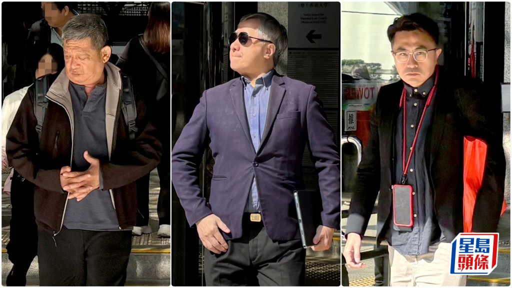 其中3名被告左起毛仲偉、何政峰及鍾偉權。陳子豪攝