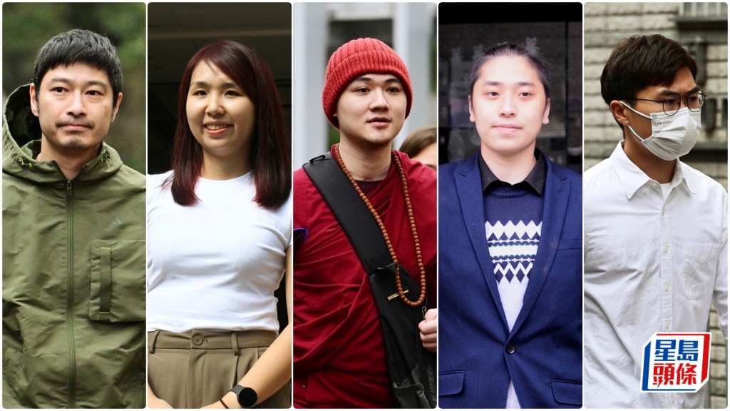 左起王宗堯、孫曉嵐、吳志勇、畢慧芬和林錦均，連同羅樂生和沈鏡樂同提出上訴。資料圖片