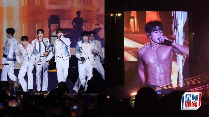 INFINITE第一次在港辦戶外show 雨粉下炫耀胸肌腹肌麒麟臂 演出近4小時經典歌掀回憶殺