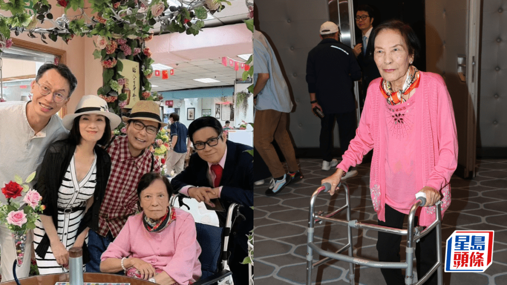 余慕蓮89歲生日安德尊賈思樂送驚喜 拎彩虹蛋糕突襲老人院超溫馨  氣色紅潤雙手合十甜笑許願