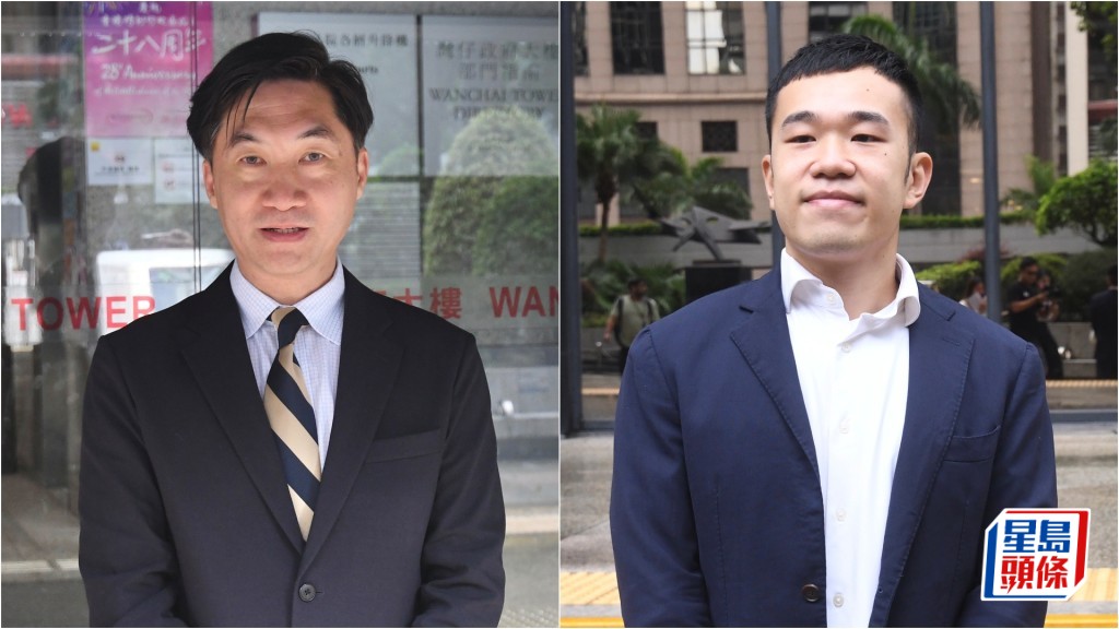 原告梁子健(左)向被告杜啟華(右)索償。何君健攝