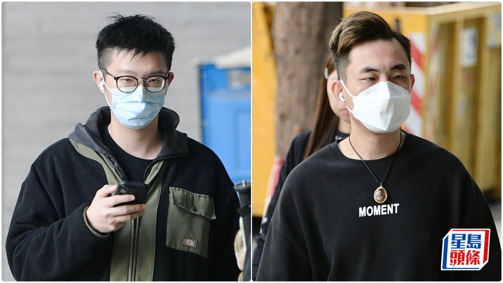 左起被告黃梓健與鄧志沖。陳浩元攝