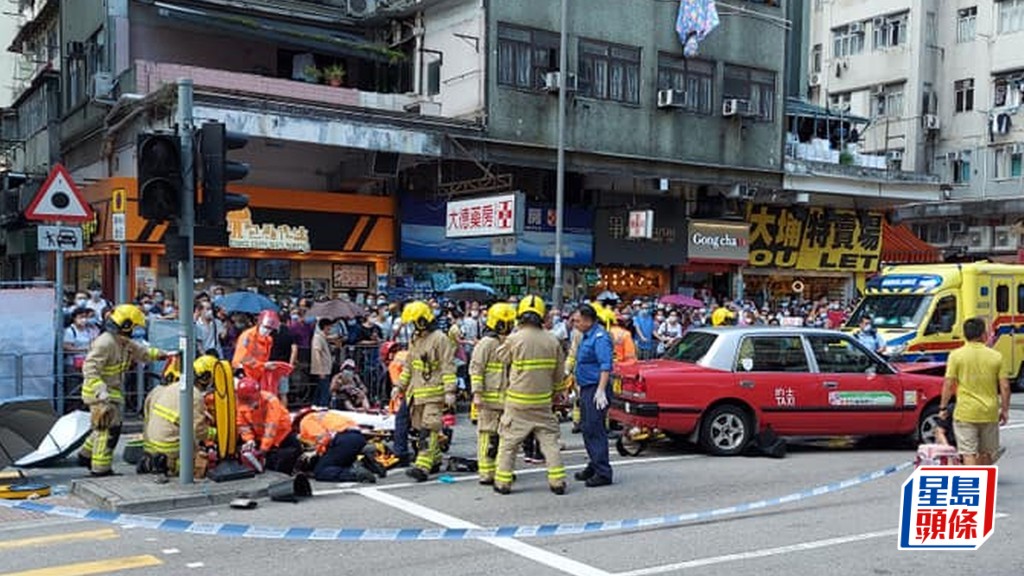 大埔廣福道安全島車禍釀2死傷慘劇，再有傷者入稟法院向肇事的士司機莫培華索償。資料圖片