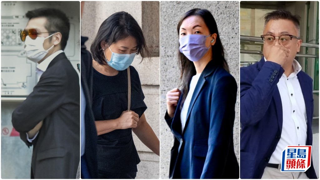 律政司上訴得直，左起麥光耀、陳麗兒、黃淑安和李易明四人的定罪和刑罰恢復。資料圖片/蘇正謙攝