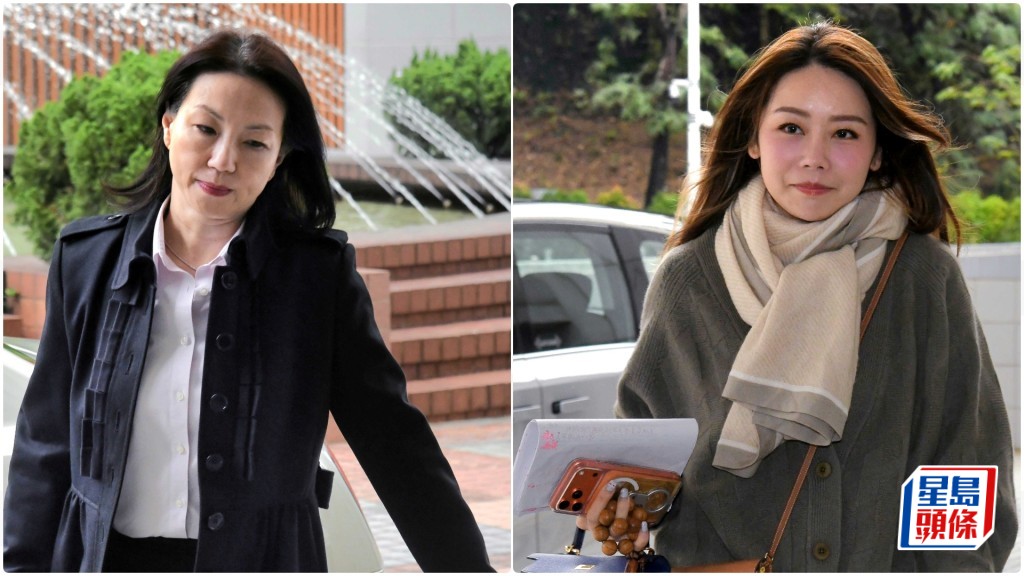 案中姑仔潘碧玉的代表大律师江小菁（左）庭上盘问张韦怡（Gogo），步步进迫。何健勇摄