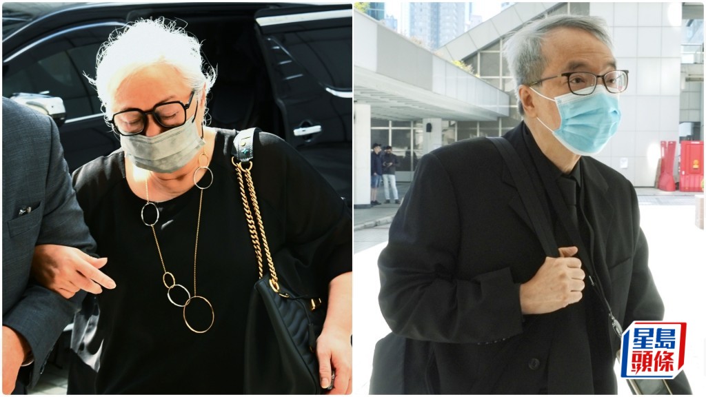 官恩娜母親麥銀麗（左）不反對先以遺產墊支訟費，馮明業反對但敗訴要兼付今日訟費10.5萬元。資料圖片