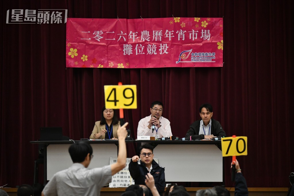 只有1個濕貨攤位以底價6,530元成交。 只有1個濕貨攤位以底價6,530元成交。