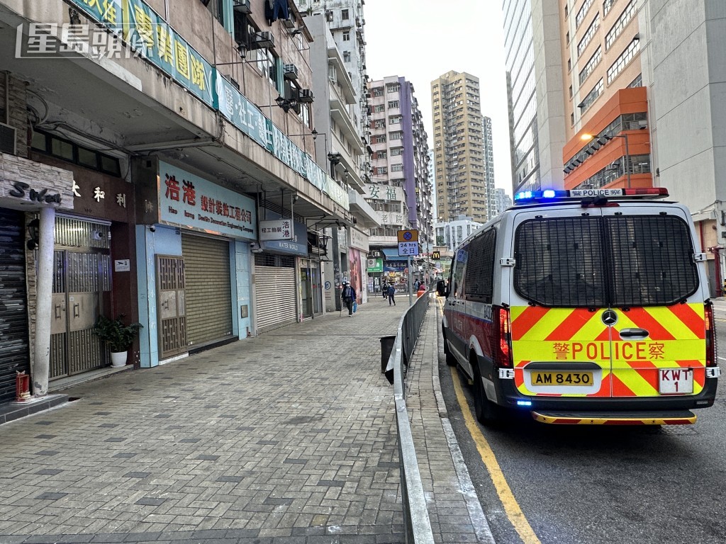 警方調查案件原因。梁國峰攝 警方調查案件原因。梁國峰攝