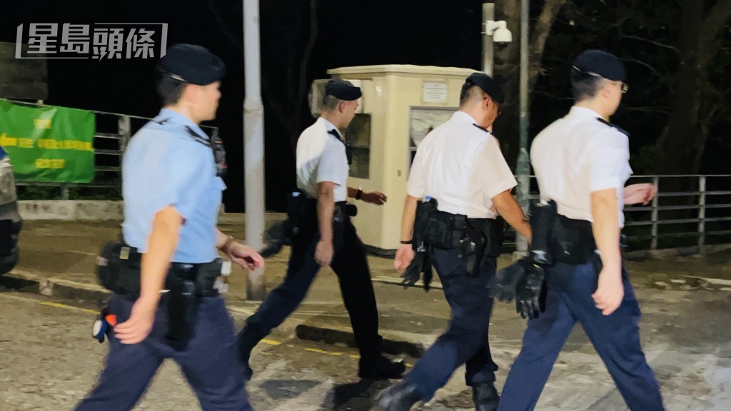 警方到場調查。蔡楚輝攝 警方到場調查。蔡楚輝攝