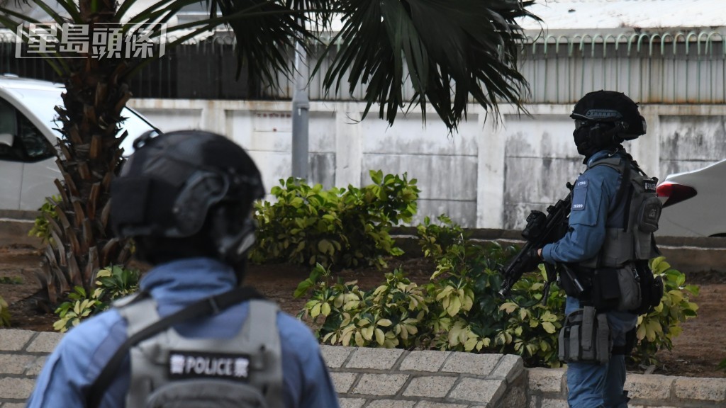 警方在场戒备。何健勇摄
