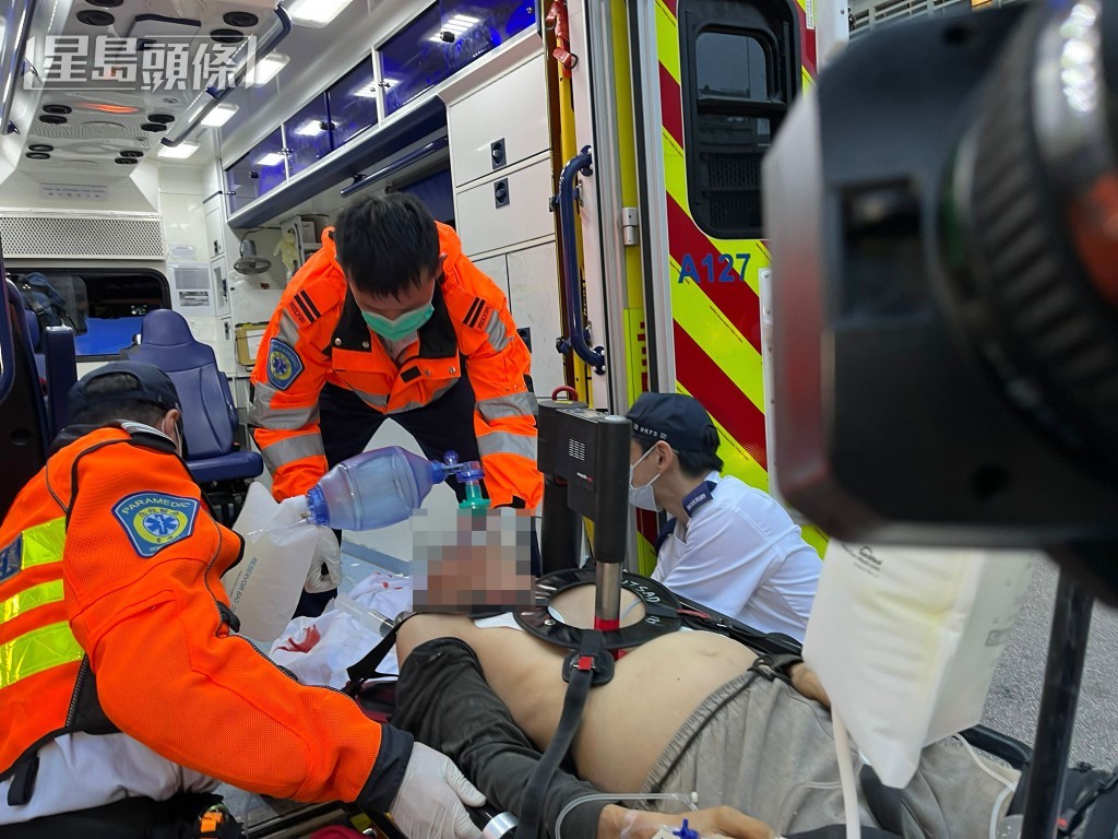 男工人送院搶救後不治。