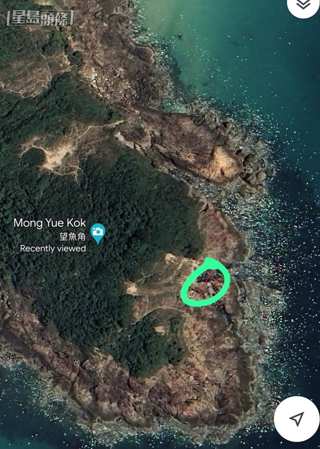 发现骸骨位置。黎先生提供 发现骸骨位置。黎先生提供