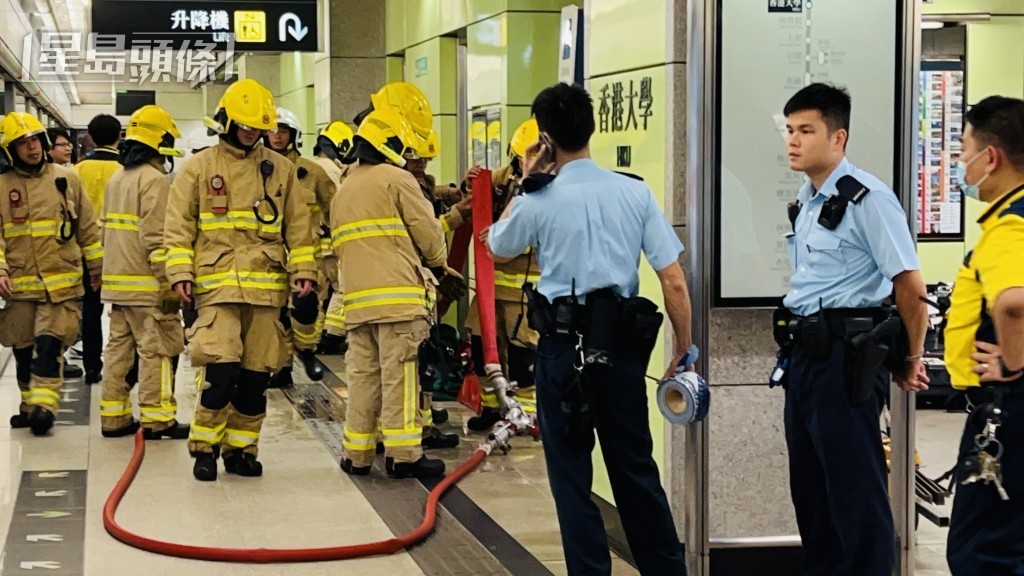 警方及消防到场。蔡楚辉摄