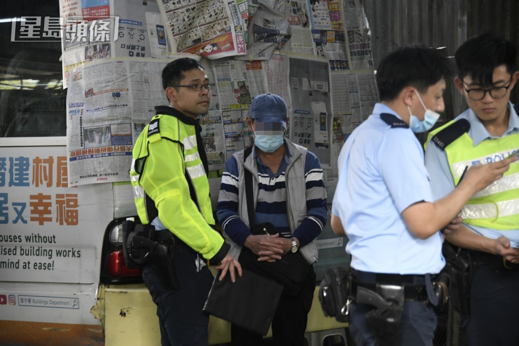 涉事綠Van司機被捕。楊偉亨攝 涉事綠Van司機被捕。楊偉亨攝