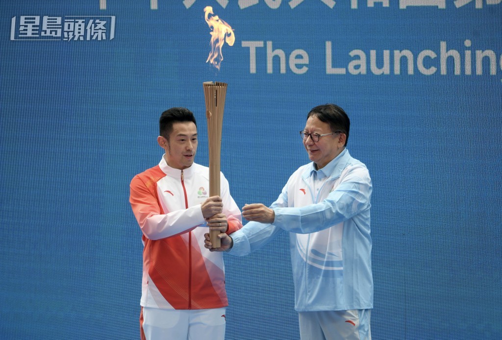 黃鎮廷負責第一棒。陳浩元攝 黃鎮廷負責第一棒。陳浩元攝