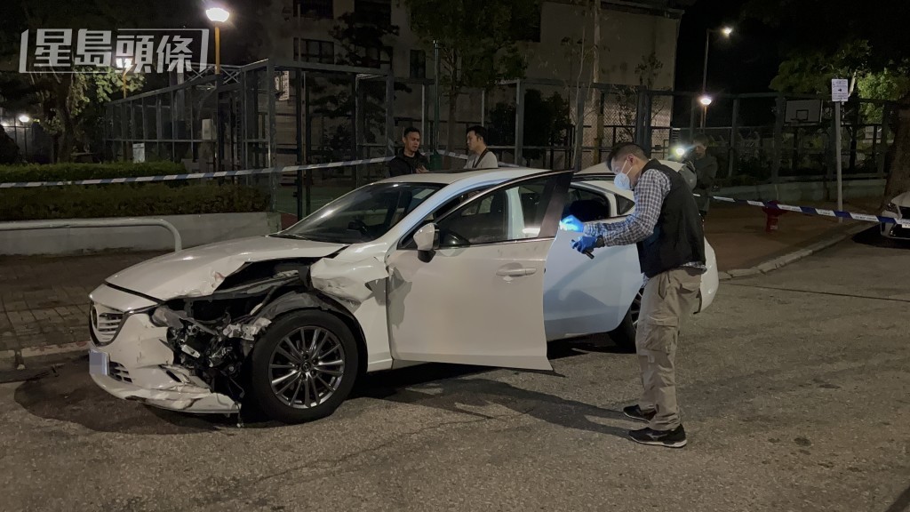 警方在九龍塘尋獲涉案車輛。蔡楚輝攝