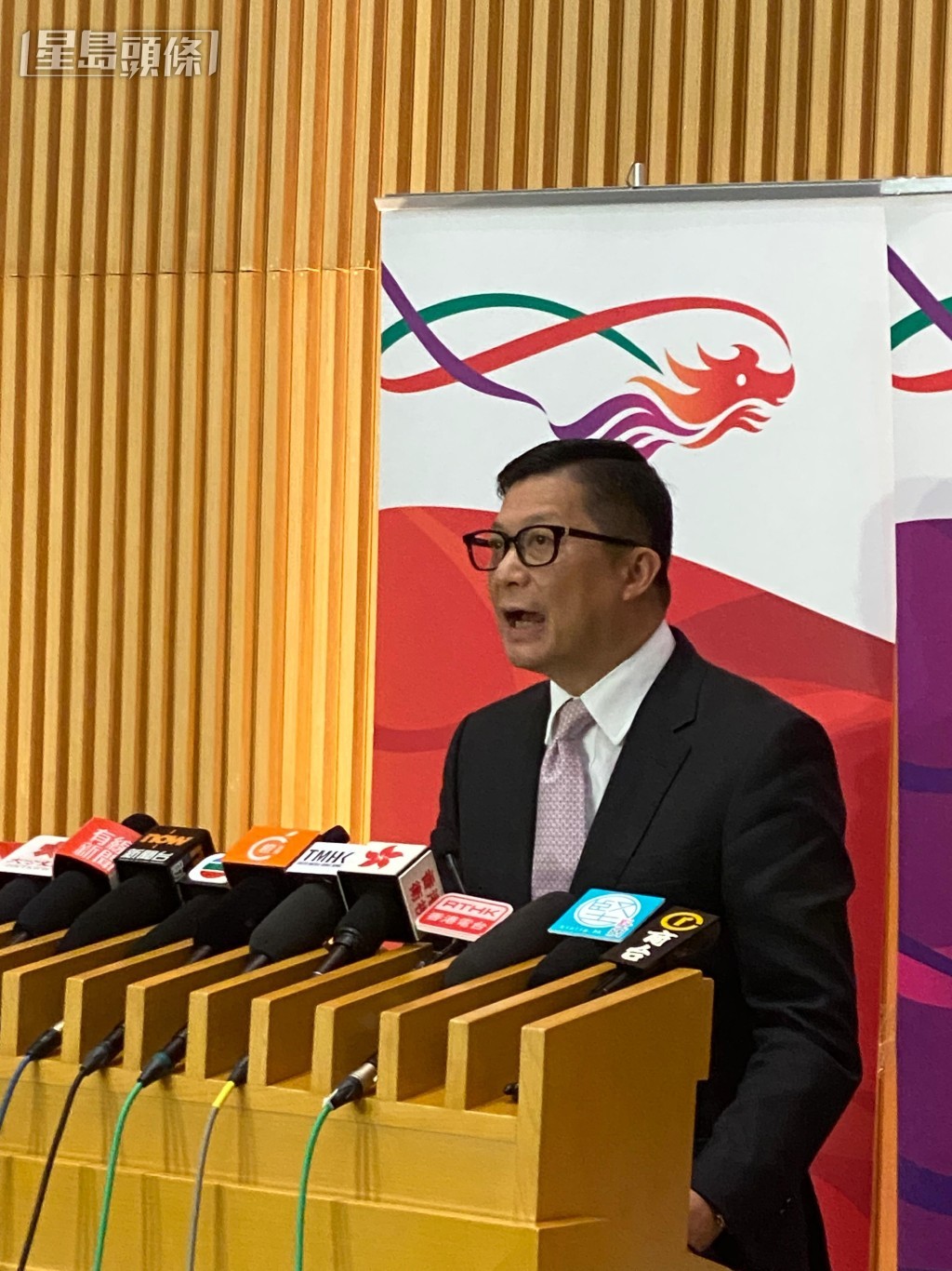 鄧炳強指罪案數字升幅有持續收窄。 鄧炳強指罪案數字升幅有持續收窄。