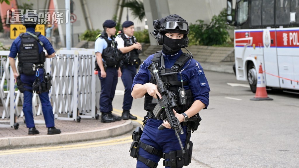 警方法院在佈防。蘇正謙攝