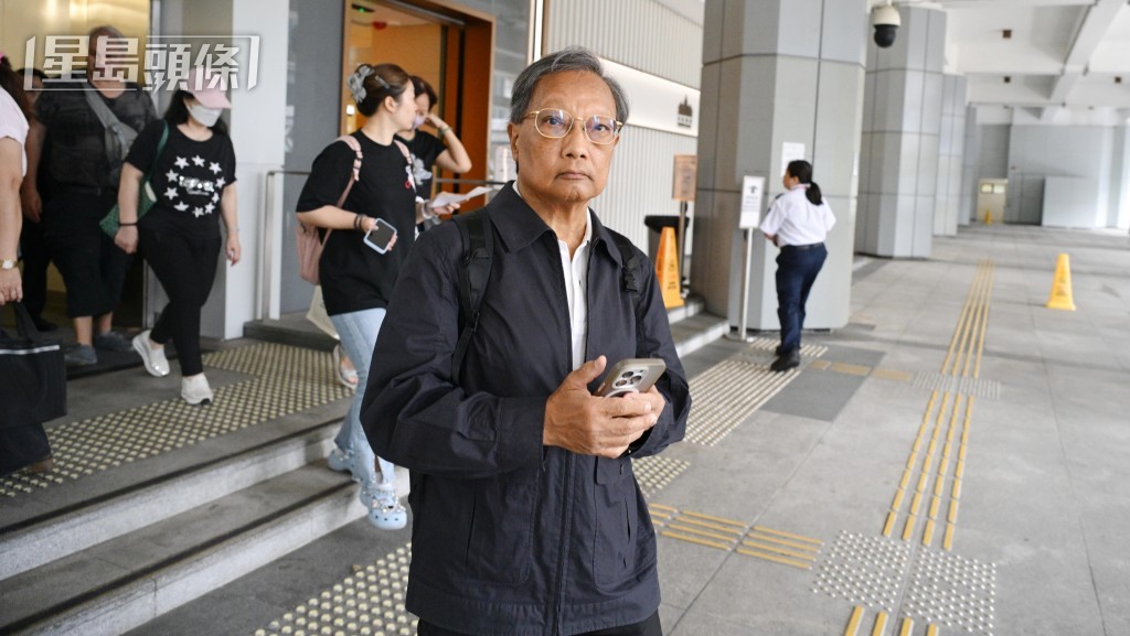 廖志強被頒破產令後離開法庭。蘇正謙攝 廖志強被頒破產令後離開法庭。蘇正謙攝