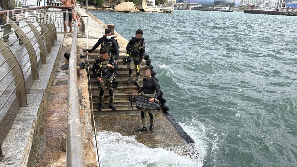 「水鬼隊」落海搜證。