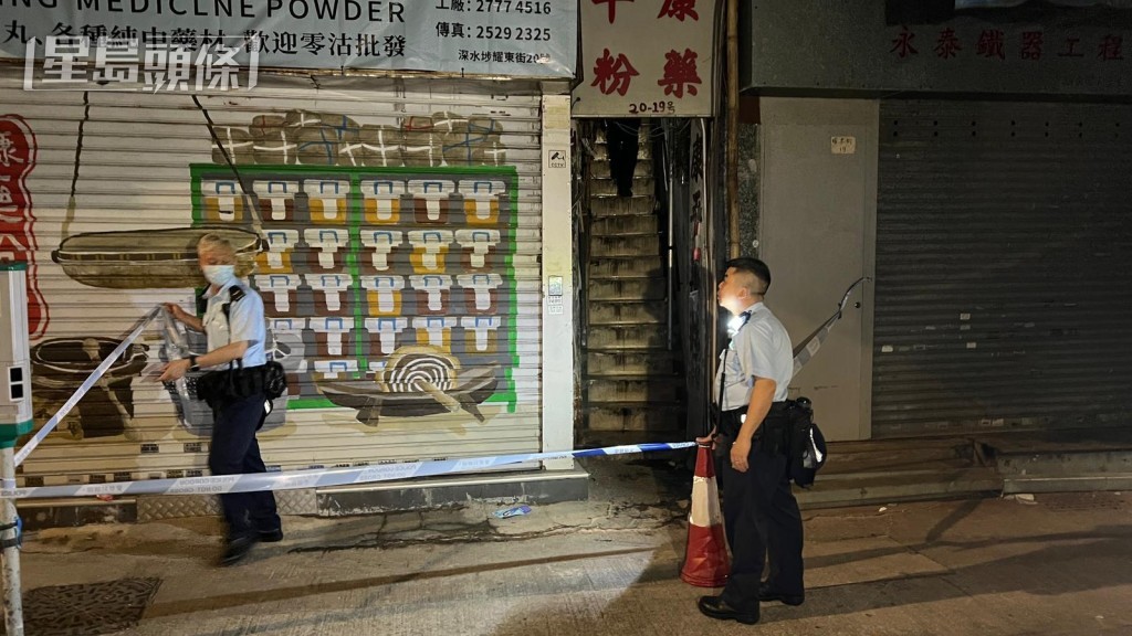 警員到場調查。黎志偉攝 警員到場調查。黎志偉攝