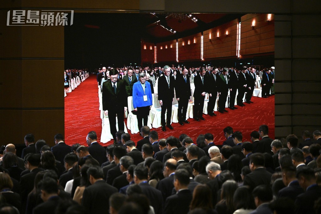 「國家憲法日」座談會，活動開始前，全場站立默哀一分鐘。